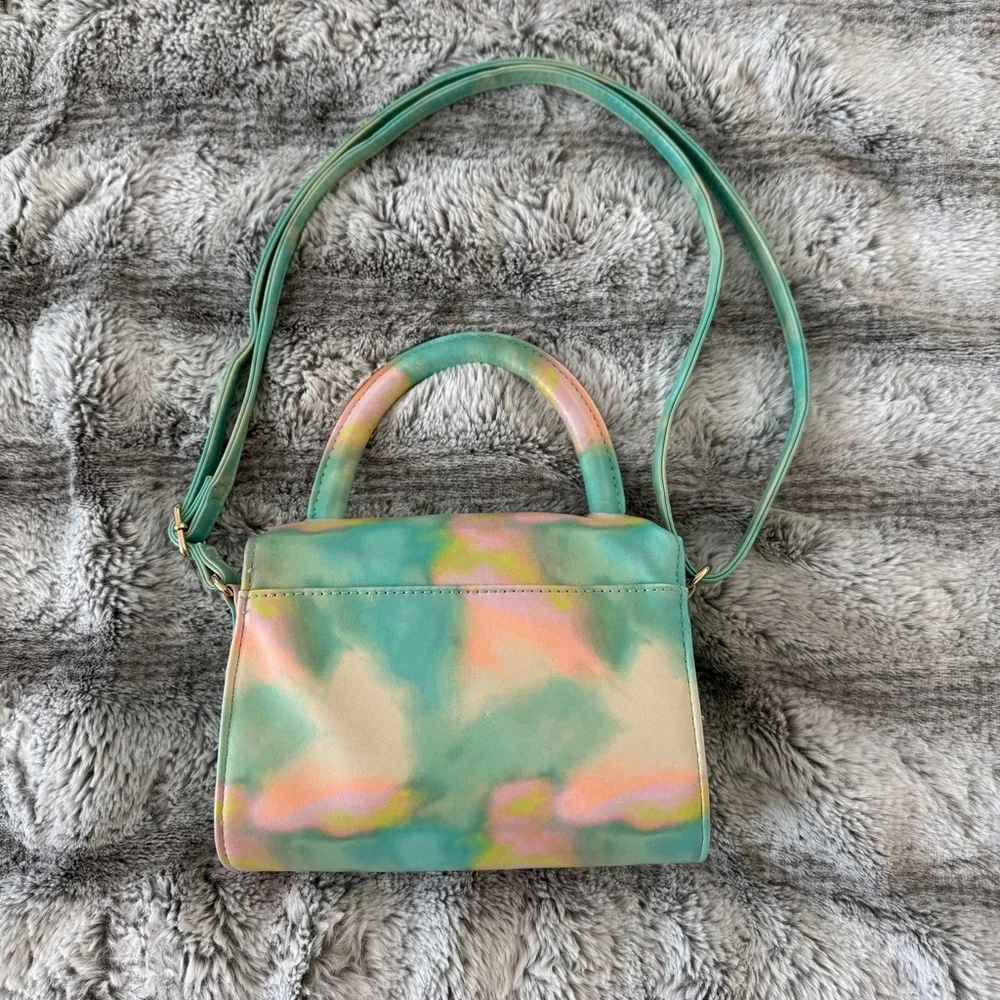 Art Class Kids Girls Pastel Tie-Dye Purse Mini‎ Bag Green Pink Yellow Blue